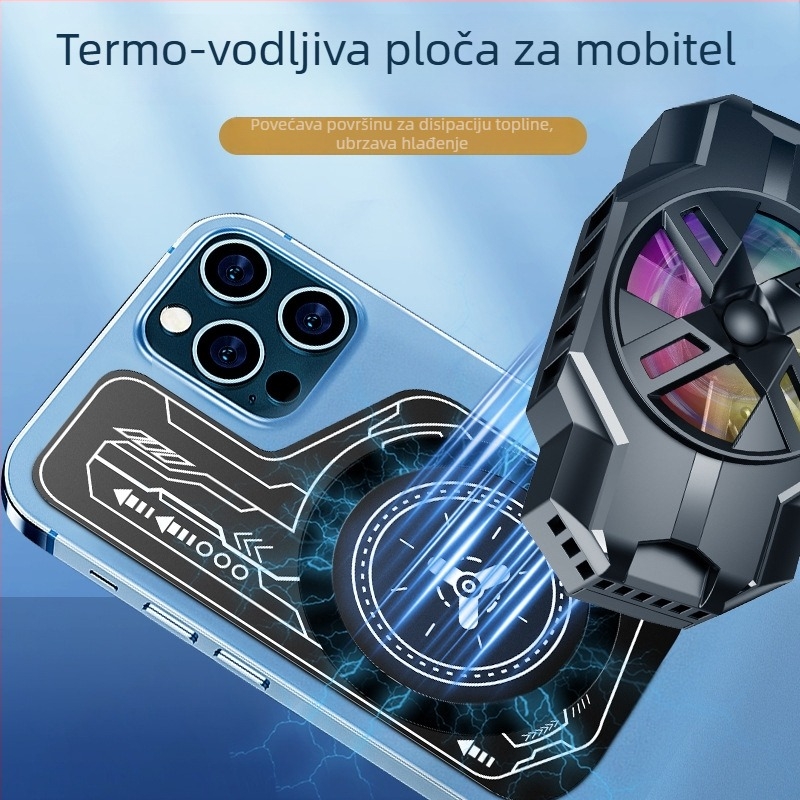 Hlađenje ploča s vaporskom komorom za mobilni telefon, ABS+aluminijska legura, 15 g, magnetska ploča, kompatibilno s telefonima i tabletima