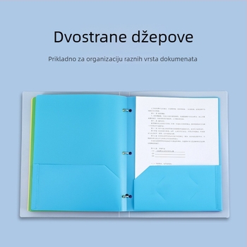 Dokument folder s tri rupice i dvostrukim džepovima, vodootporan PP materijal, mogućnost tiska loga