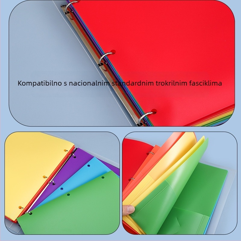 Dokument folder s tri rupice i dvostrukim džepovima, vodootporan PP materijal, mogućnost tiska loga