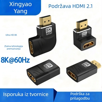 HDTV HDMI 8K adapter - ženski na muški priključak, Display Adapter, Model HDMI8K Adapter, Šifra proizvoda HL-ZJT066, Kompatibilno s Samsung, Huawei, ASUS, HTC, Great Wall, Xiaomi, Hisense, Toshiba