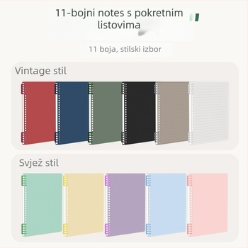 Lucy bilježnica s listovima za razdvajanje i PP koricom, papir 60 g/m², 50–100 stranica, Model 101