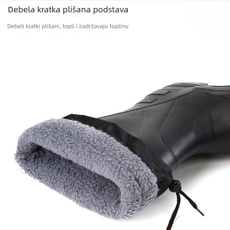 Čizme za kišu s visokim krojem, flis podstava, EVA gornji dio, EVA potplat, protuklizne