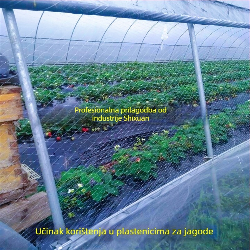 Mreža protiv ptica za staklenik s ventilacijom – za jagode, dinje, grožđe i voće