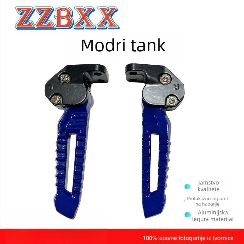 Motocikl zadnja pedala — aluminijska legura, elektroplatiranje, ZZBXX, kompatibilno s Tank pedalama