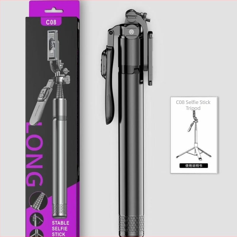 Bluetooth Selfie Šipka Tripod s Daljinskim Upravljačem – Aluminijska Legura, Teleskopska Šipka, Protuklizni Stabilizator, Ugrađena Stabilizacija Slike, Za Mobitel