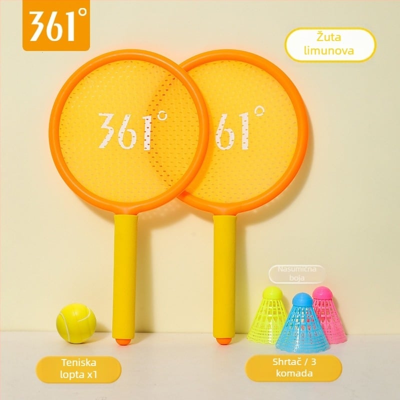 361 Degrees dječja badminton raketa – ABS okvir, najlonska žica, težina 75-79 g, drška G5, direktan udarac