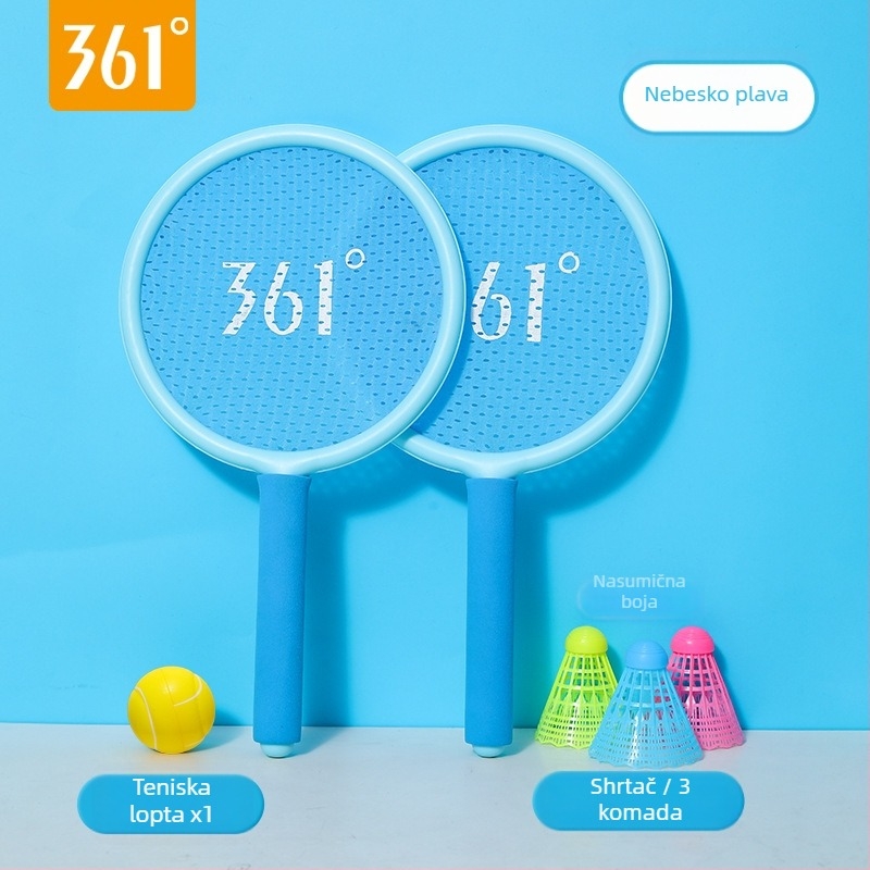 361 Degrees dječja badminton raketa – ABS okvir, najlonska žica, težina 75-79 g, drška G5, direktan udarac
