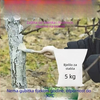 Bijelo sredstvo za deblo voćaka s vapnenim prahom za zaštitu od hladnoće, prevenciju bolesti i kontrolu štetnika