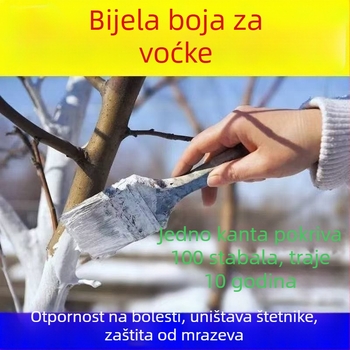 Bijelo sredstvo za deblo voćaka s vapnenim prahom za zaštitu od hladnoće, prevenciju bolesti i kontrolu štetnika