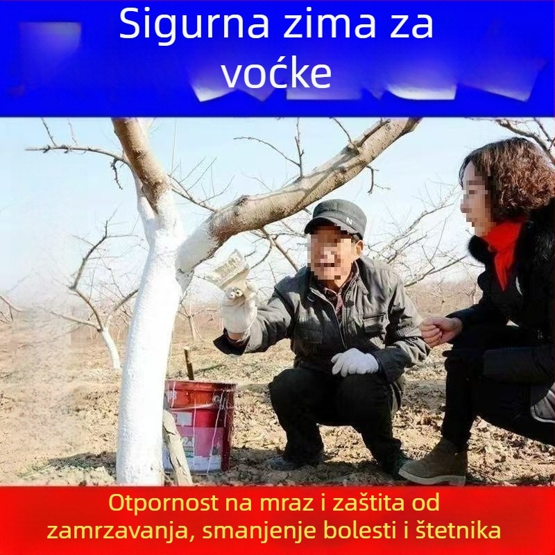 Bijelo sredstvo za deblo voćaka s vapnenim prahom za zaštitu od hladnoće, prevenciju bolesti i kontrolu štetnika