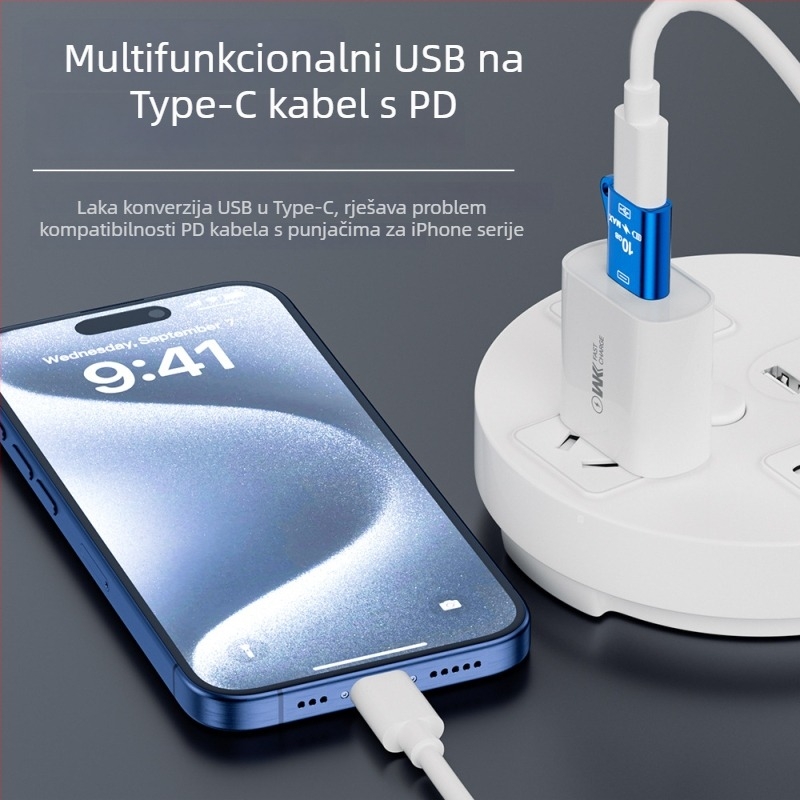 USB 3.1 USB-A na USB-C OTG adapter Gen 2, model 325, kompatibilan Huawei, Xiaomi, Apple, OPPO