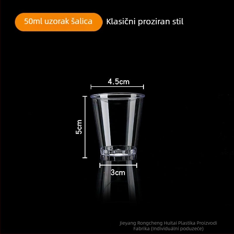 Jednokratna plastična čaša s osmerokutnim uzorom dijamantne sjene, kapacitet 101–200 ml; pogodna za kafiće, hladna pića i milk tea; moguć ispis logotipa; prilagodba; kutija 1000 komada