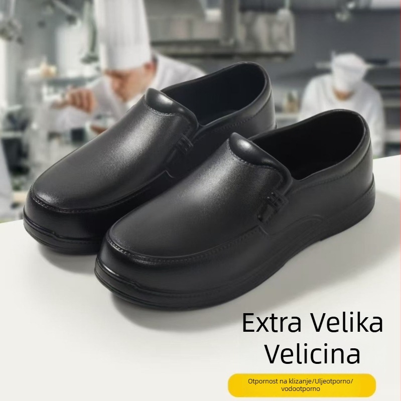 Muške vodootporne antisklizne kuhinjske cipele – lagane, prozračne radne cipele za kuhinju, Slip-On, gumena potplat