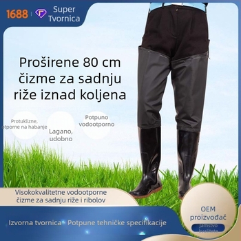 Unisex čizme za sadnju riže, iznad koljena, PVC gornji dio, PU uložak, četiri sezone