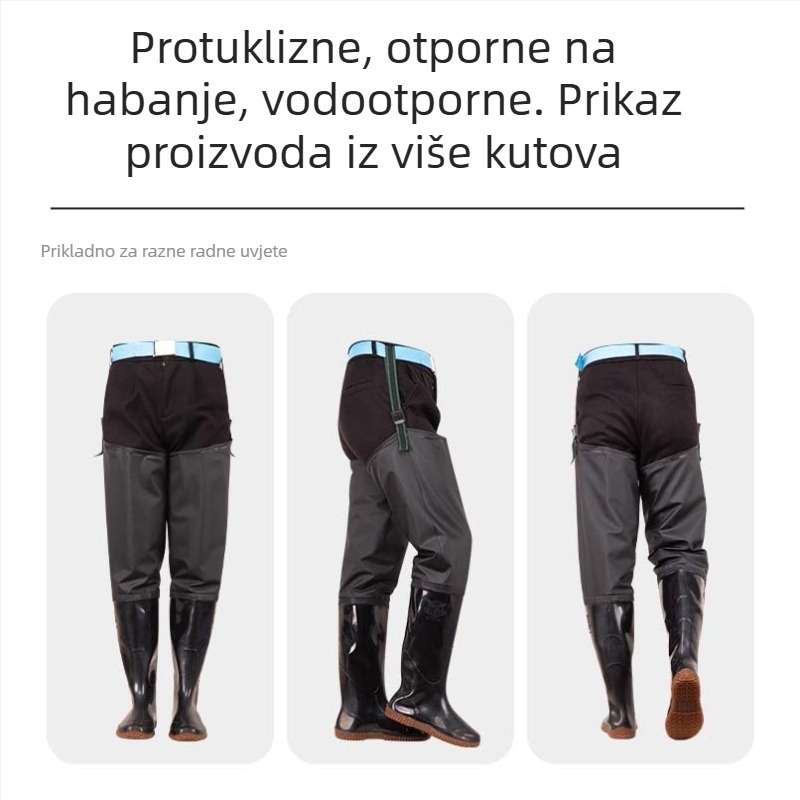 Unisex čizme za sadnju riže, iznad koljena, PVC gornji dio, PU uložak, četiri sezone