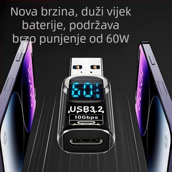 USB digitalni zaslon adapter za prikaz napona, struje i snage – Tanigawa Adapter-usb digital display, univerzalni OTG-kompatibilan