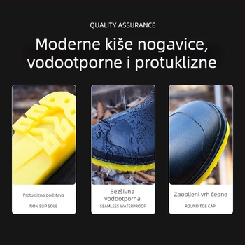 10kV izolacijske Čizme za elektromontere – gornji dio od PVC-a, potplata od teleće tetive, visok cilindar, zaštita od električnog udara, protiv propuštanja, unisex