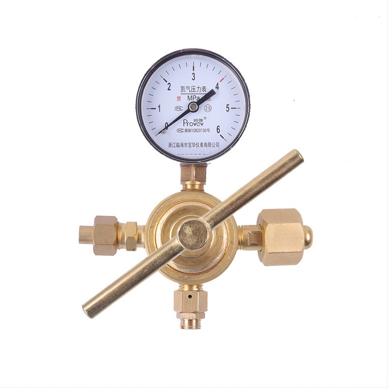 YQD-370 Regulator visokog tlaka dušika, kućište od čistog bakra, navojna spojka, raspon mjerenja 2-4/6