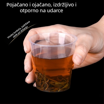 Jednokratne PS čaše, avijacijskog stila, okrugli oblik, kapacitet 30–480 ml, moguć ispis logotipa, mikrovalna pećnica nije pogodna