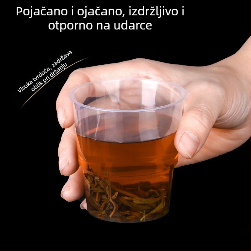 Jednokratne PS čaše, avijacijskog stila, okrugli oblik, kapacitet 30–480 ml, moguć ispis logotipa, mikrovalna pećnica nije pogodna