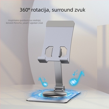 Stolni držač za telefone i tablete, aluminijska legura, univerzalan, višefunkcionalan, s mogućnošću prilagođavanja
