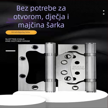 Pant za drvena vrata - nehrđajući čelik, tiho ležaj, bez utora
