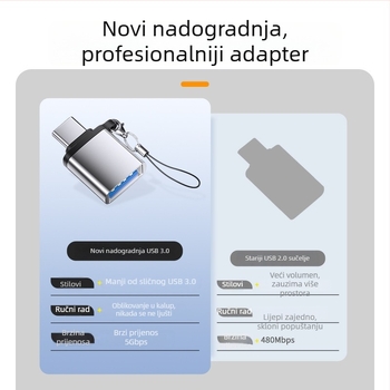 OTG adapter Type-C na USB 3.0, pretvornik USB flash memorije za uređaje s Type-C