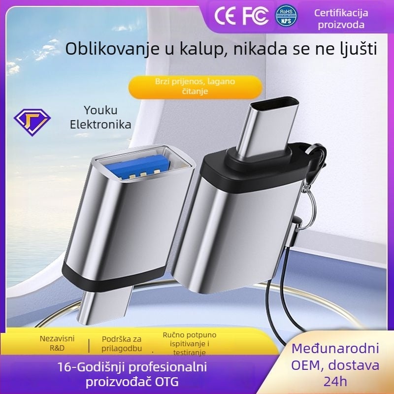 OTG adapter Type-C na USB 3.0, pretvornik USB flash memorije za uređaje s Type-C