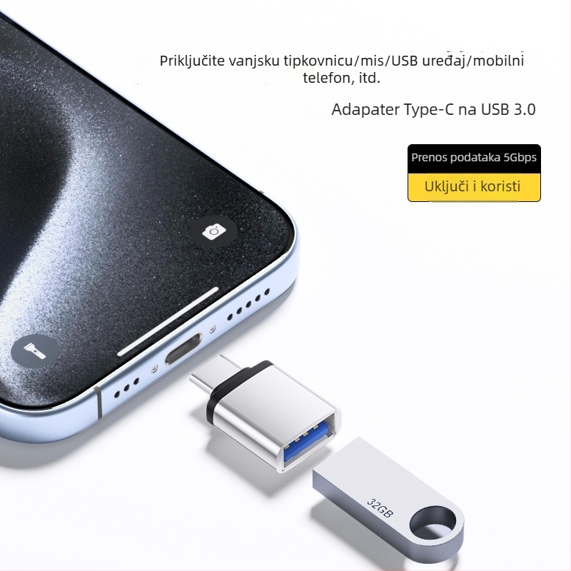 OTG adapter Type-C na USB 3.0, pretvornik USB flash memorije za uređaje s Type-C
