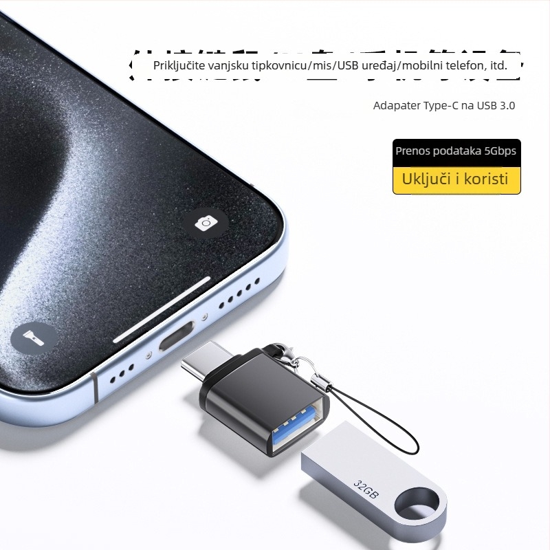 OTG adapter Type-C na USB 3.0, pretvornik USB flash memorije za uređaje s Type-C