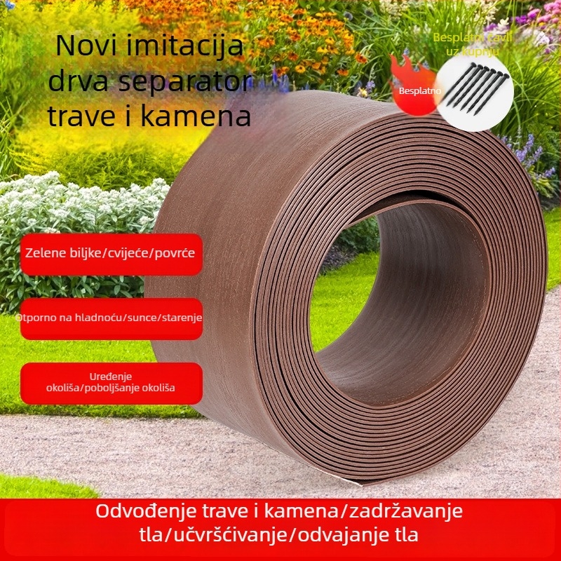 Vrtni ukras - Plastični L-oblikovani razdjelnik za vrt - Značka: ckkc
