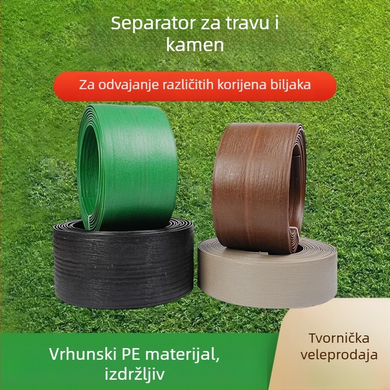 Vrtna dekoracija s imitacijom drveta, L-oblik djelitelj vrta od debelog plastika