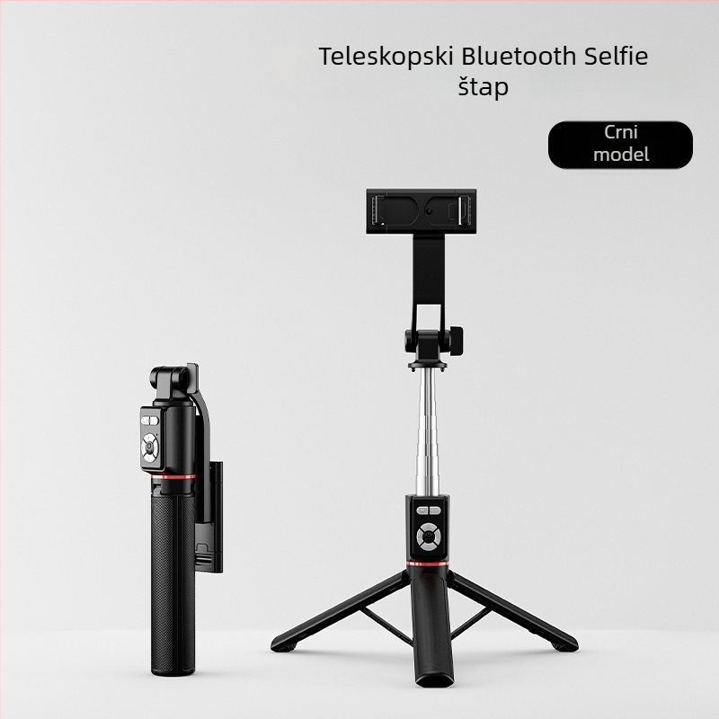 U6 Bluetooth Selfie Štap s Teleskopskim Tripodom – ABS + Nehrđajući Čelik, Uključuje Bluetooth Daljinski Upravljač, Univerzalna Kompatibilnost