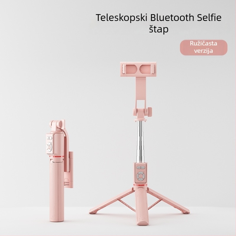 U6 Bluetooth Selfie Štap s Teleskopskim Tripodom – ABS + Nehrđajući Čelik, Uključuje Bluetooth Daljinski Upravljač, Univerzalna Kompatibilnost