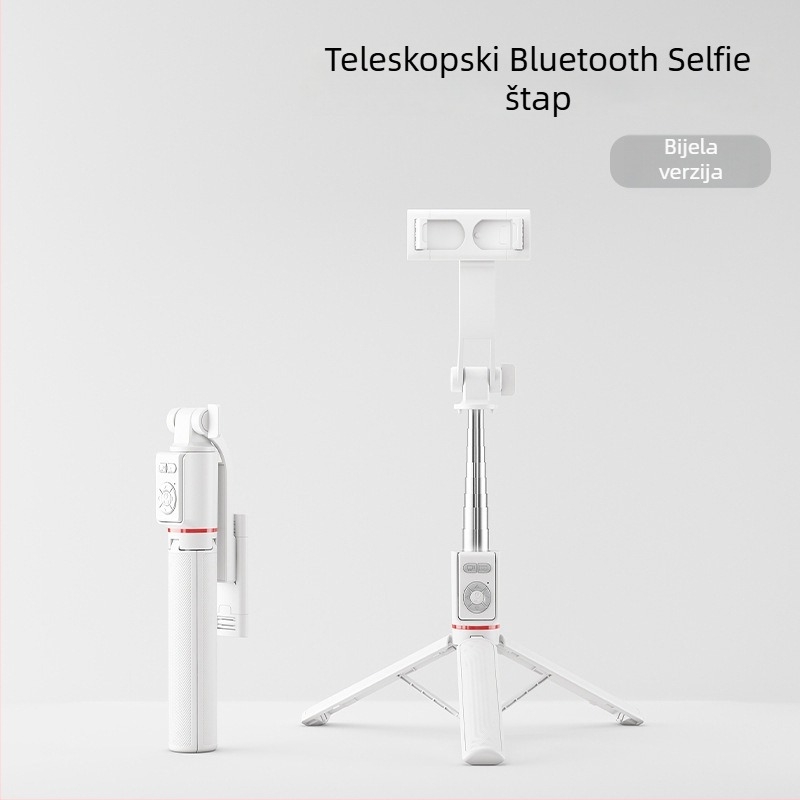 U6 Bluetooth Selfie Štap s Teleskopskim Tripodom – ABS + Nehrđajući Čelik, Uključuje Bluetooth Daljinski Upravljač, Univerzalna Kompatibilnost