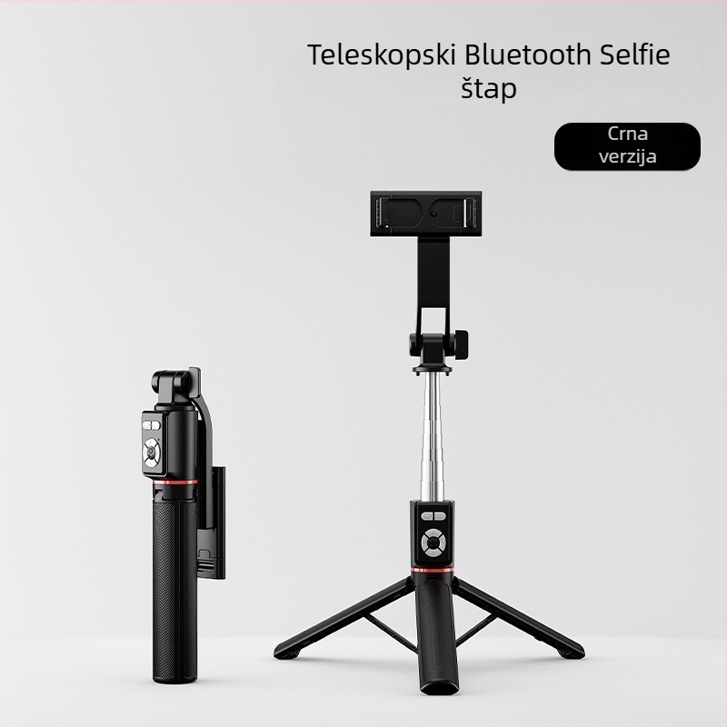 U6 Bluetooth Selfie Štap s Teleskopskim Tripodom – ABS + Nehrđajući Čelik, Uključuje Bluetooth Daljinski Upravljač, Univerzalna Kompatibilnost
