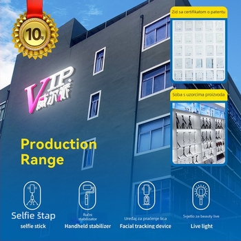 P09 Mini Stativ za telefon od aluminijske legure + nehrđajući čelik, s osvjetljenjem i Bluetooth selfie štapi, Prijenosni stalak za livestream