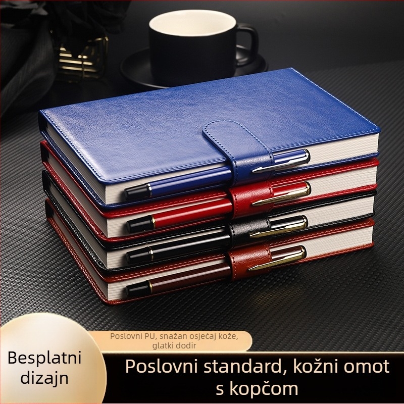 Notebook u poklon kutiji, prilagodljiv — kožna obloga od lažne kože, žično povezivanje, Daolin papir, 50–100 stranica, 100 g/m², Zhongjian