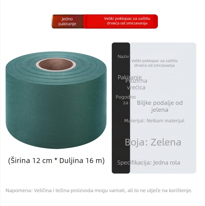 Prozračna zimska zaštitna navlaka za deblo i koru stabla te zaštita grmlja od divljih životinja
