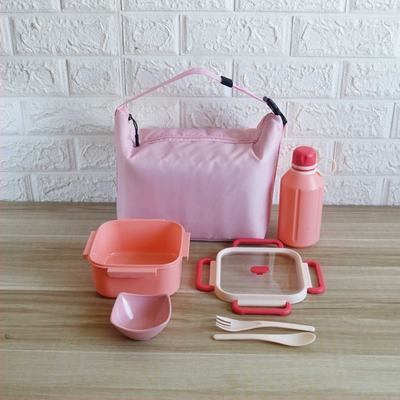 Putni set kutija za ručak — minimalistički pravokutni dizajn, kapacitet 1–2 L, materijal plast + 304 nehrđajući čelik, pogodno za mikrovalnu pećnicu