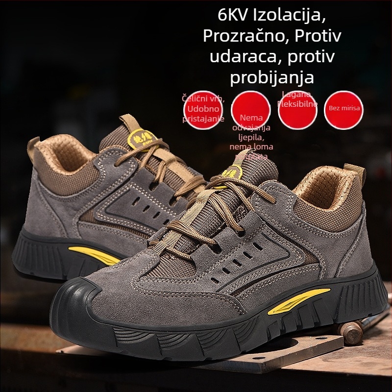 Izolirane sigurnosne obuće za posao s zaštitom od udara i prodiranja, lagane, prozračne, protuklizne za električare