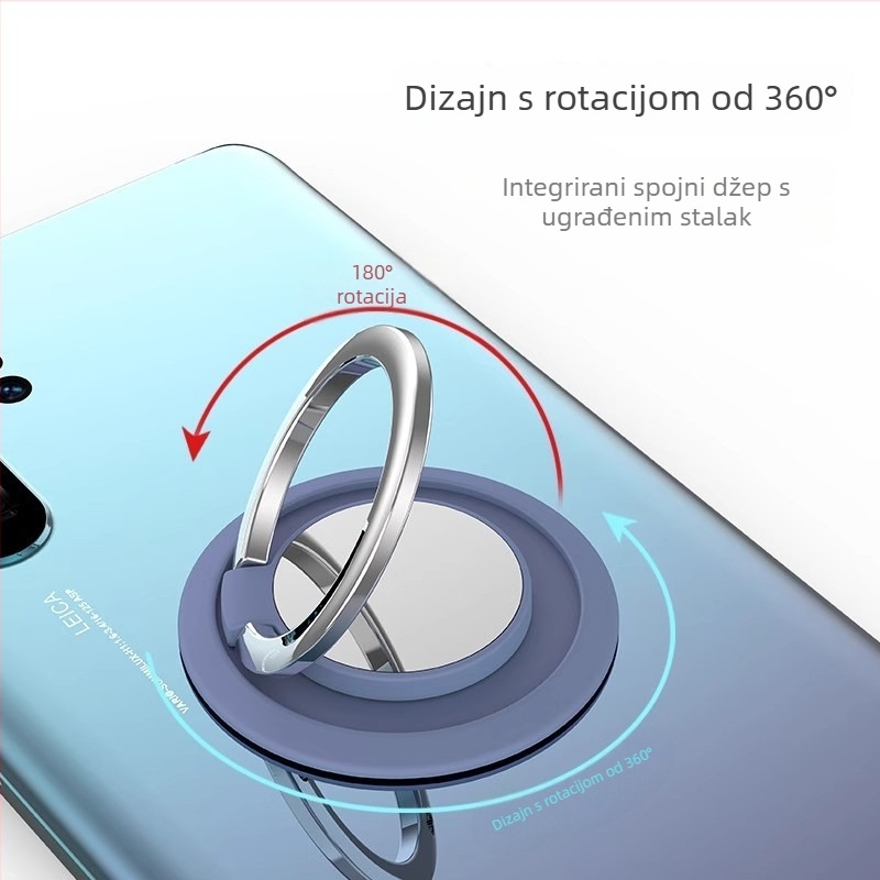 Držač prstena za mobitel – ultra tanak, nevidljiva magnetska privlačnost, okretni mehanizam učvršćivanja