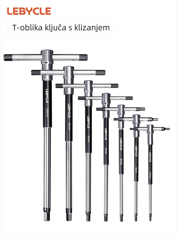 Lebycle T-oblik hex ključ s kliznim štapom za planinske i cestovne bicikle