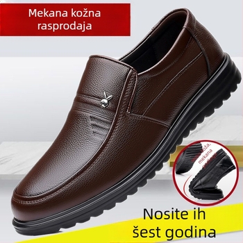 Muške cipele od PU kože, gumeni đon, okrugli vrh prsta, vodootporne i protuklizne, casual proljetni stil