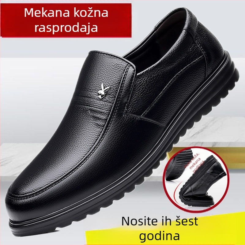 Muške cipele od PU kože, gumeni đon, okrugli vrh prsta, vodootporne i protuklizne, casual proljetni stil