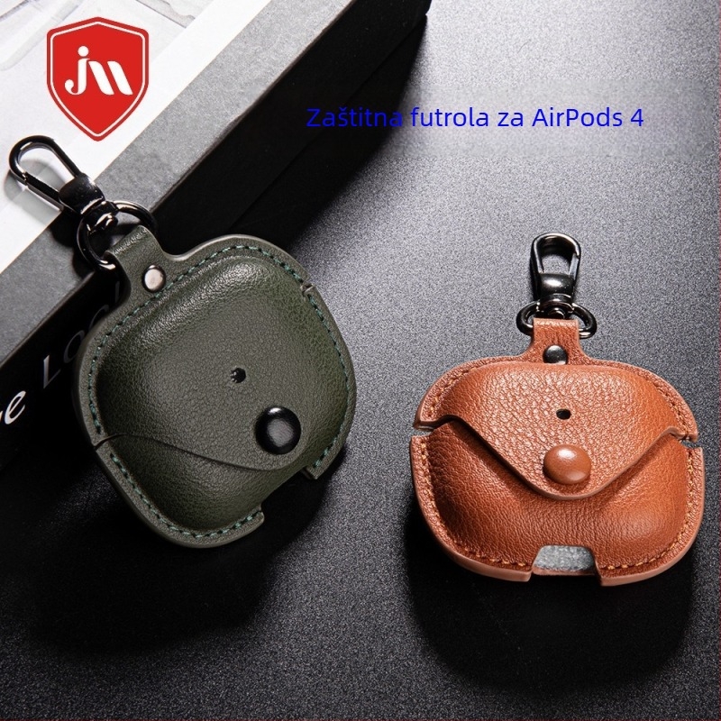 Kožni zaštitnik za AirPods 4. generacije, mekano kućište otporno na padove za Bluetooth slušalice