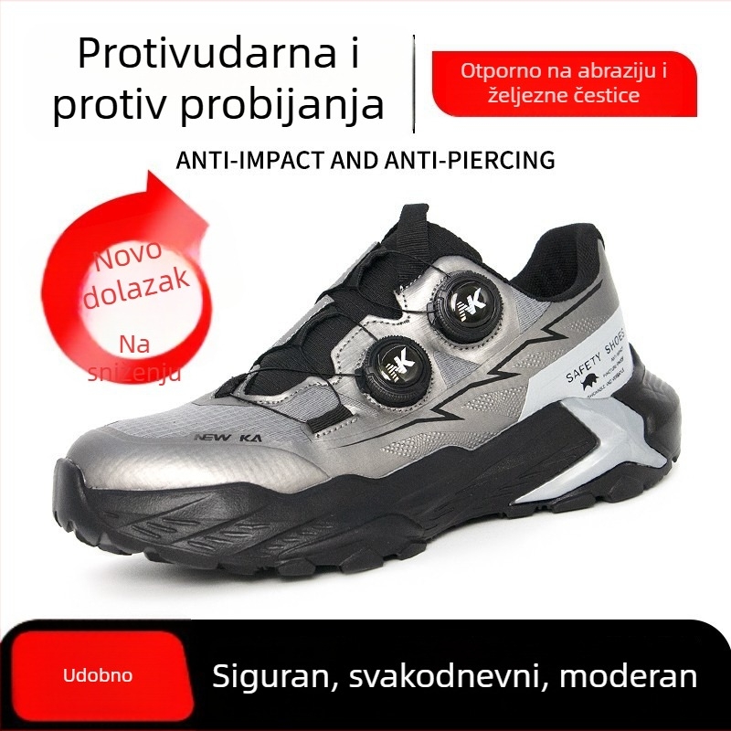 NEWKA Cipele za zaštitu na radu, otporne na probijanje i udarce, TPU ploča + čelična žična tkanina, niski gornji dio