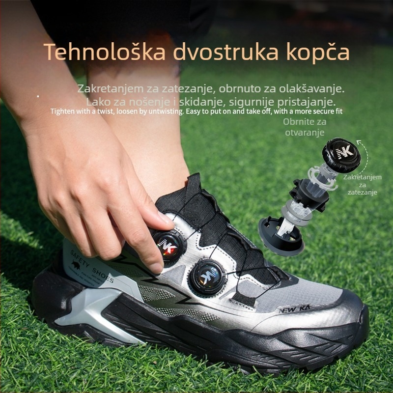 NEWKA Cipele za zaštitu na radu, otporne na probijanje i udarce, TPU ploča + čelična žična tkanina, niski gornji dio