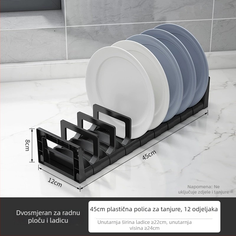 Polica za odvodnjavanje zdjela s ladicom, DARXINEE/Dahini, moderan stil, kuhinjski rega za skladištenje
