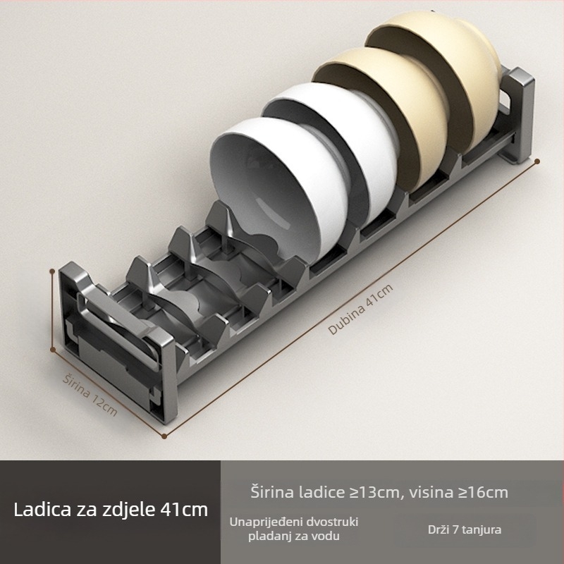 Polica za odvodnjavanje zdjela s ladicom, DARXINEE/Dahini, moderan stil, kuhinjski rega za skladištenje